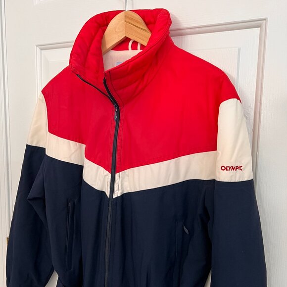 French Vintage 70s 80s Olympic One Piece Ski Suit  France Color block Retro - Picture 12 of 15